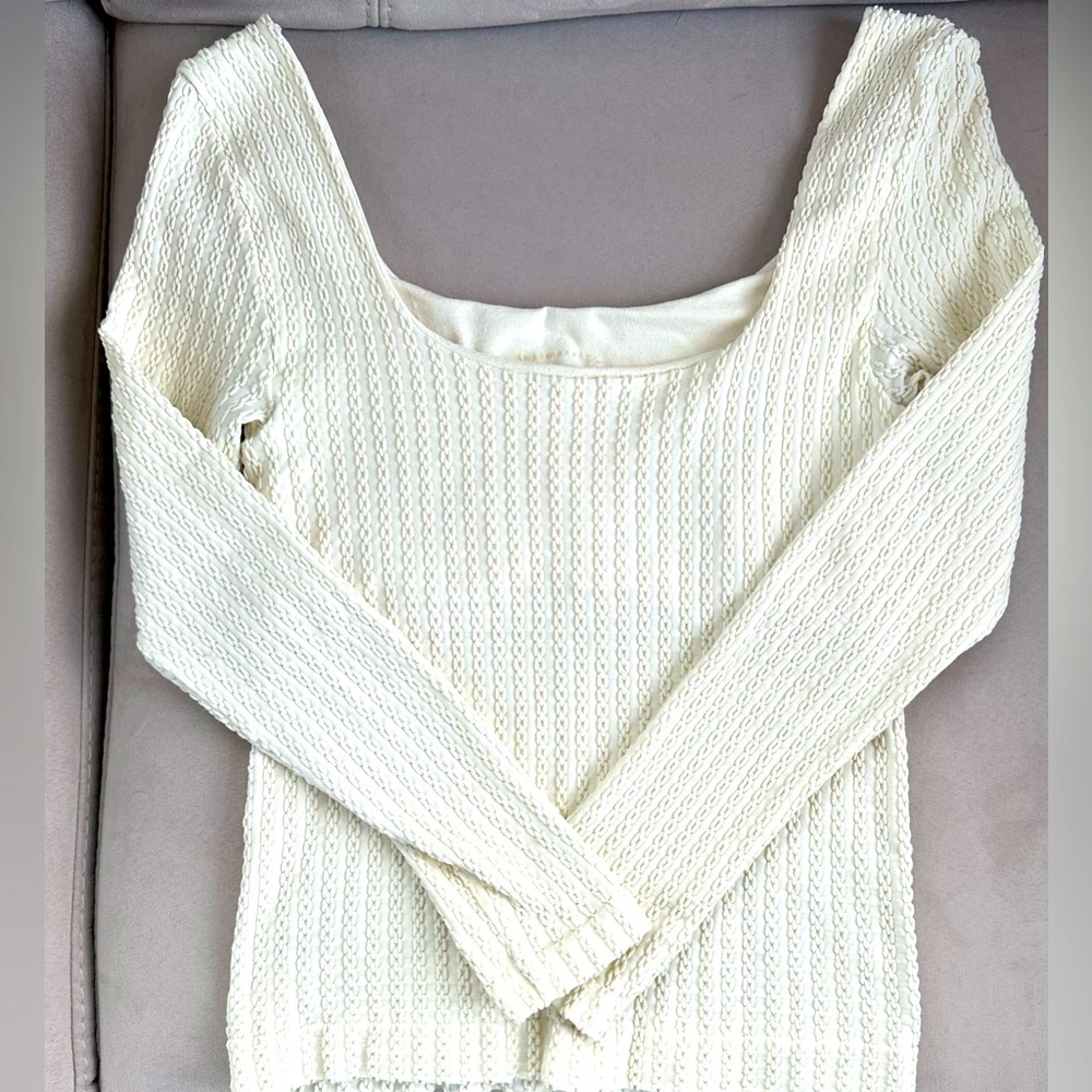 New, Free People 3/4 Sleeve Top, Size M/L - Picture 2 of 7